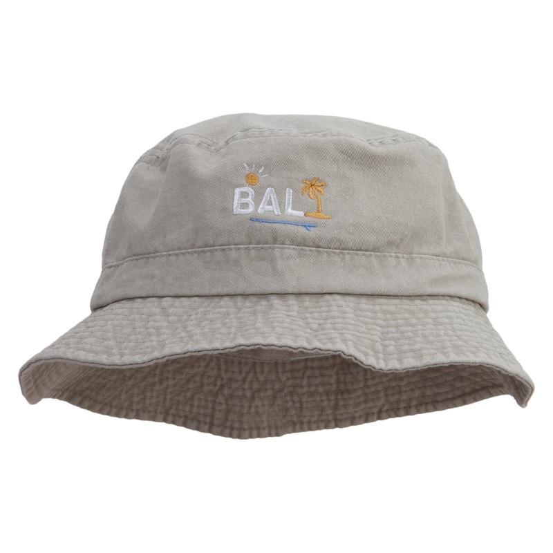 Bali Embroidered Big Size Washed Hat Beige XL-2XL