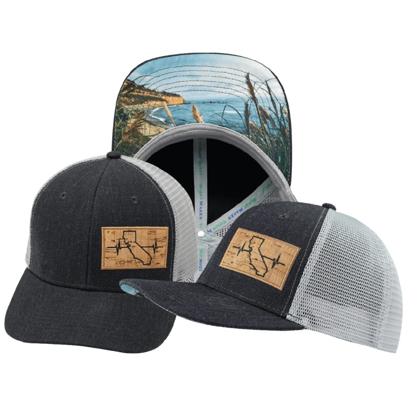 California Hat – Baseball Hat Fit – Charcoal / Gray – Trucker Mesh