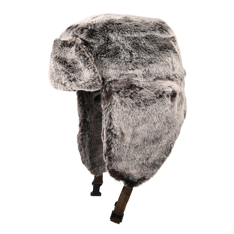 Dorfman Pacific Hats Faux Fur Trapper Hat – Natural Small/Medium