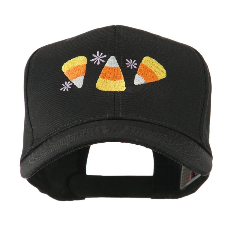 Halloween Candies Embroidered Cap Black One Size