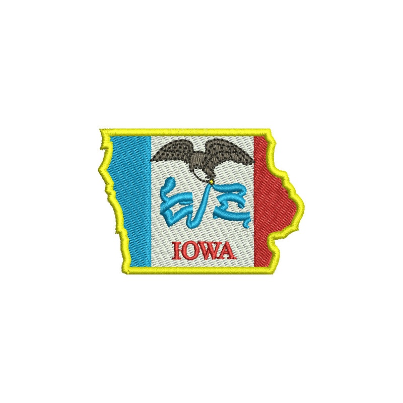 Iowa State Flag Map Default Title One Size