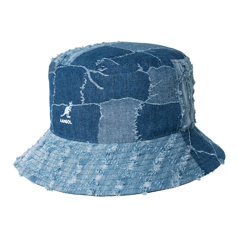 Kangol Denim Mashup Bucket Hat – Blue S
