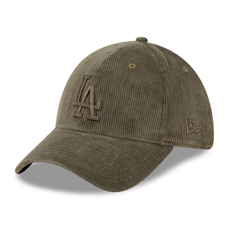 New Era 39THIRTY L.A. Dodgers Baseball Cap – MLB Corduroy – Olive Small/Medium
