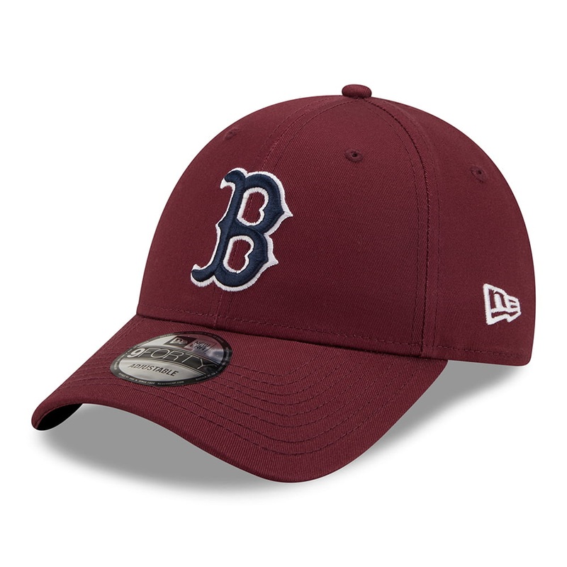 New Era 9FORTY Boston Red Sox Baseball Cap – MLB League Essential – Maroon-Navy Adjustable