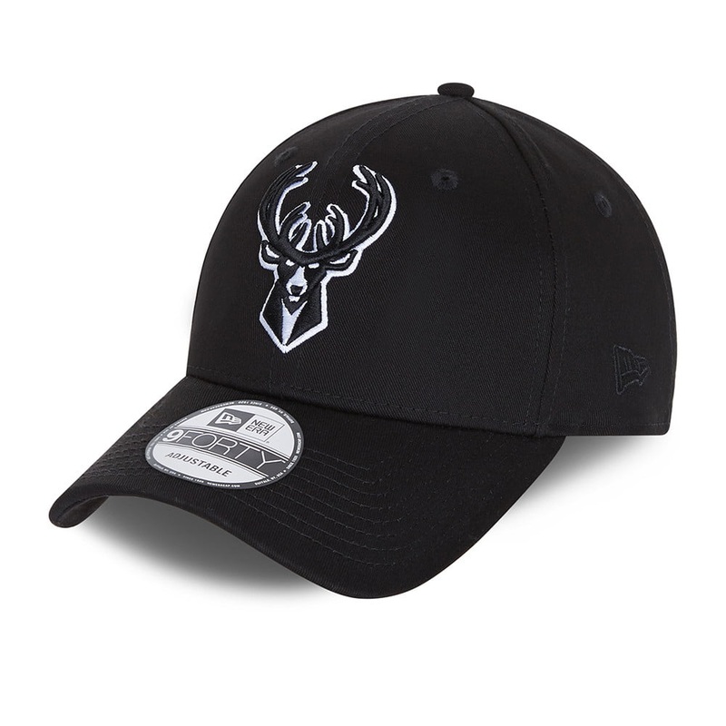 New Era 9FORTY Milwaukee Bucks Snapback Cap – NBA Black Base – Black Adjustable