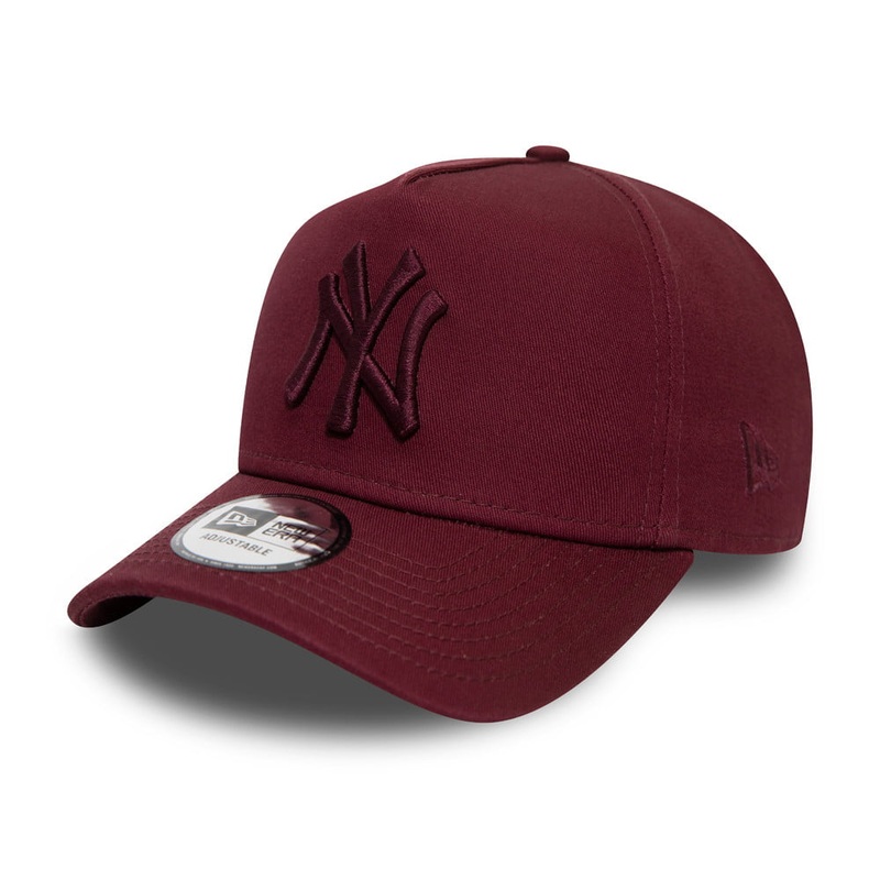 New Era 9FORTY New York Yankees A-Frame Snapback Cap – MLB Colour Essential – Maroon Adjustable