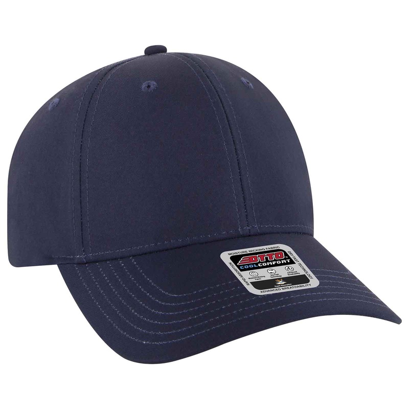 Otto 6 Panel Low Pro Baseball Cap, Stretchable Performance Polyester Hat – 19-1319 Navy