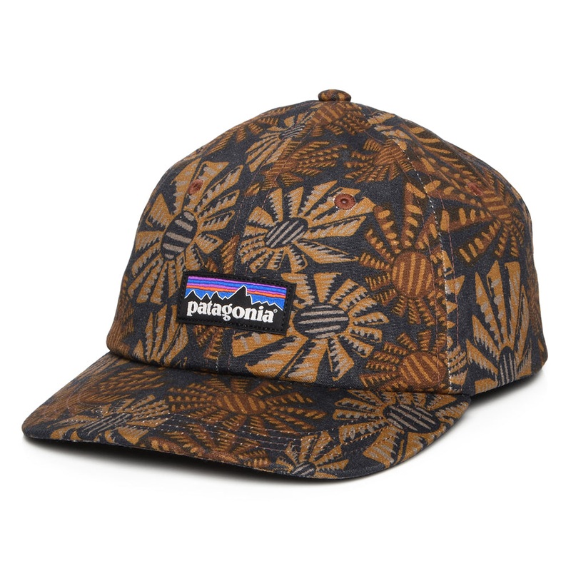 Patagonia Hats Sun Wave P-6 Label Trad Organic Cotton Baseball Cap – Navy-Multi Adjustable