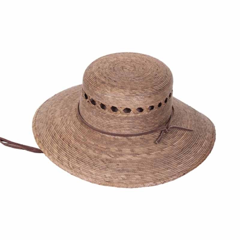 Rockport Lattice Vented Palm Leaf Ranch Hat with Chin Strap – Tula Hats Burnt Palm M (57 cm)