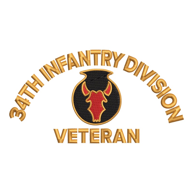 U.S. Army 34th Infantry Division Logo U.S. Army 34th Infantry Division Logo One Size