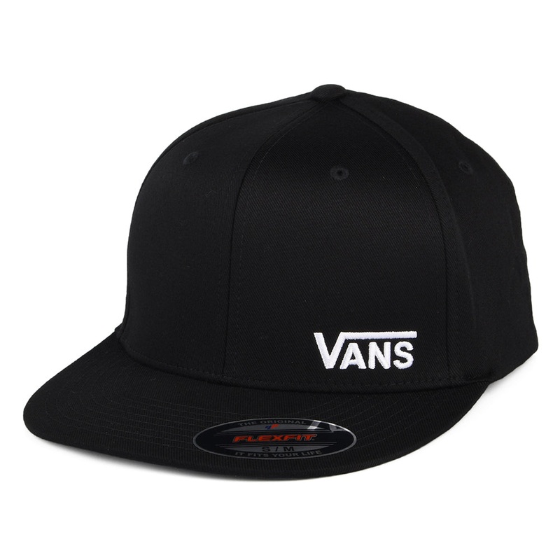 Vans Hats Splitz Flexfit Baseball Cap – Black Small/Medium