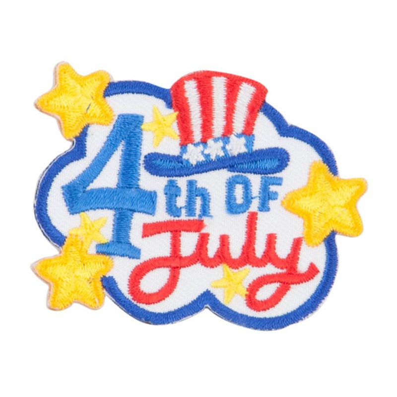 4th of July Patriotic Patch Red One Size