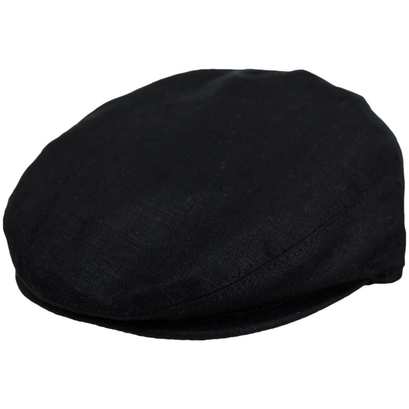Baby Linen and Cotton Ivy Cap BLACK 42cm (3-6 M)