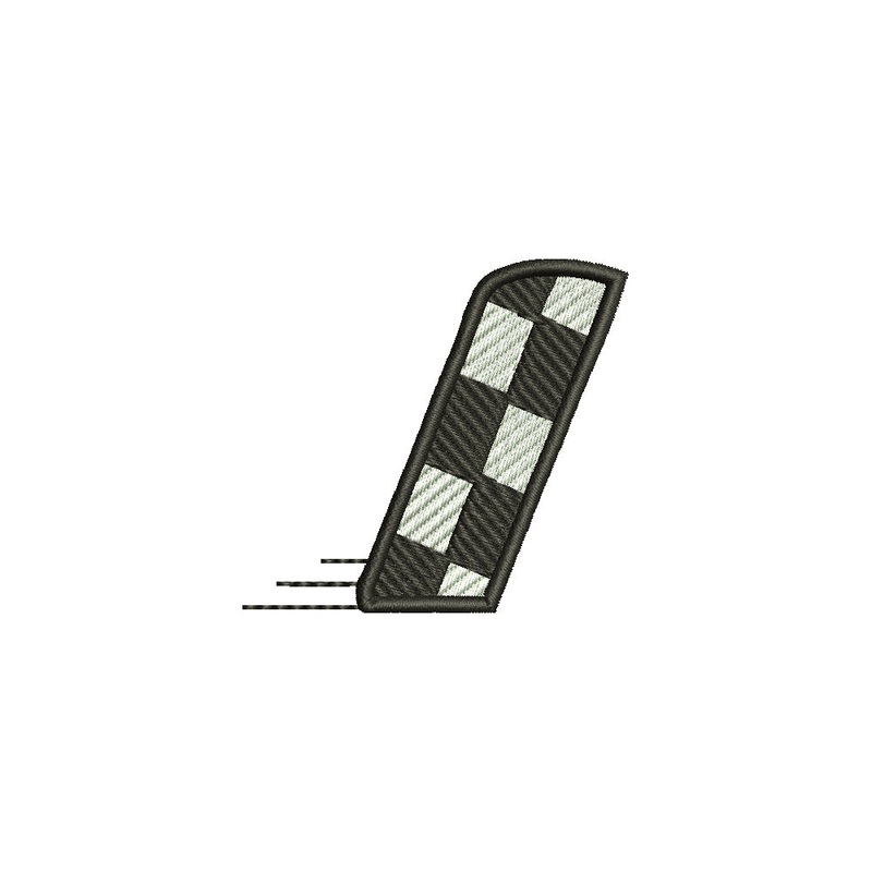 Checkered Flag Alphabet – I Default Title One Size