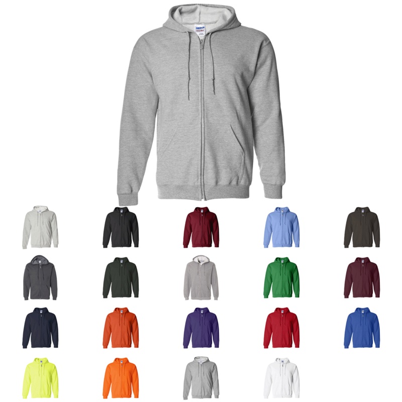 Gildan 18600, G186 Heavy Blend Full-Zip Hooded Sweatshirt, Hoodie – 18600 S