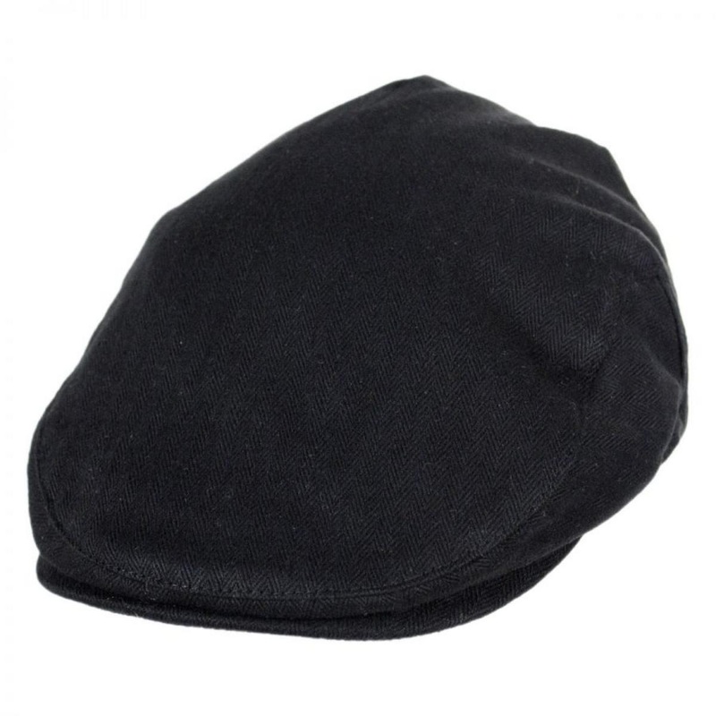 Hooligan Herringbone Cotton Ivy Cap BLACK S