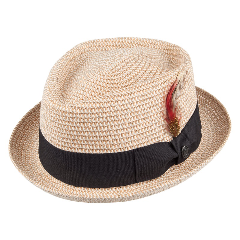 Jaxon & James Diamond Crown Toyo Braided Pork Pie Hat – Natural S