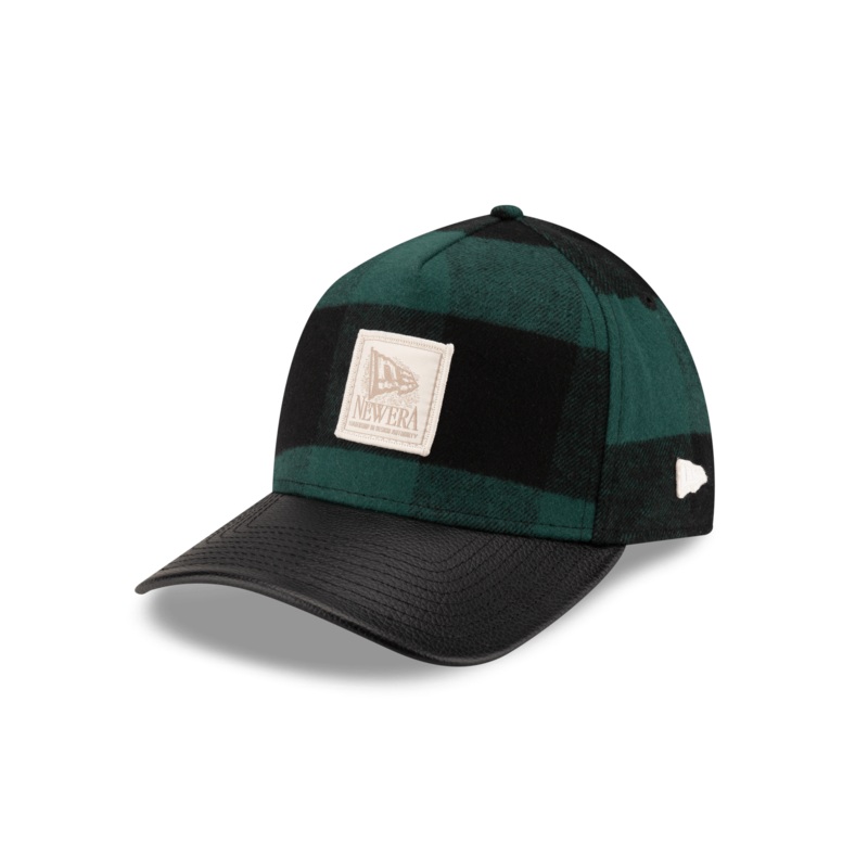 Lumber Plaid Kelly Green 9FORTY A-Frame Adjustable Hat One Size