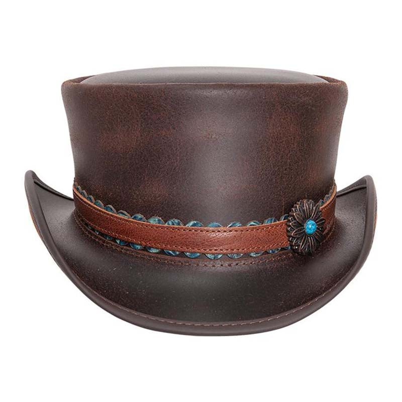 Marlow Larkspur Leather Top, Brown – Steampunk Hatter Brown Small