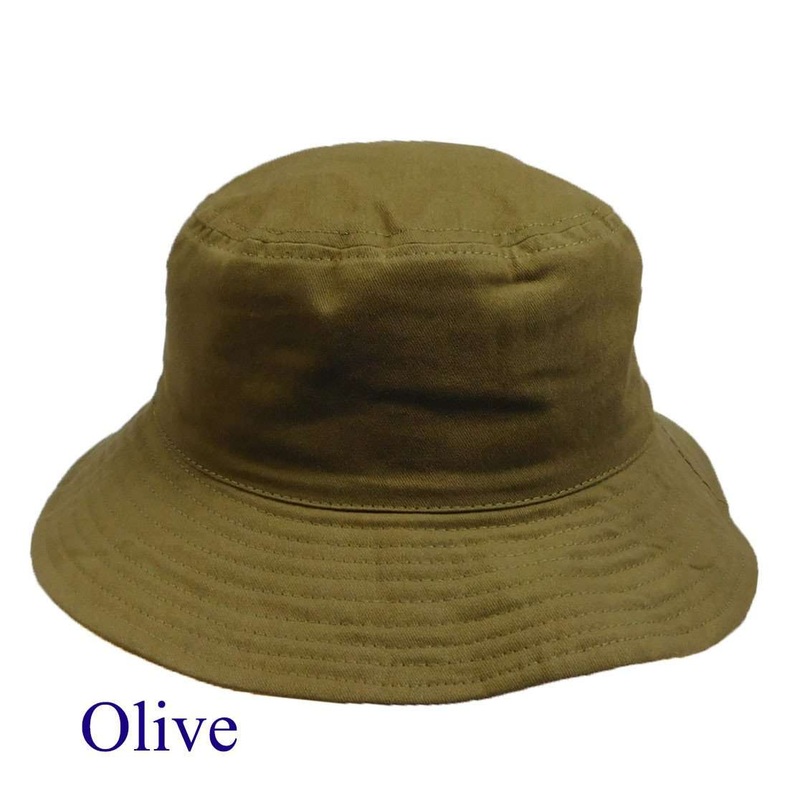 Reversible Cotton Bucket Hat – Karen Keith Hats Olive S/M (55-56 cm)