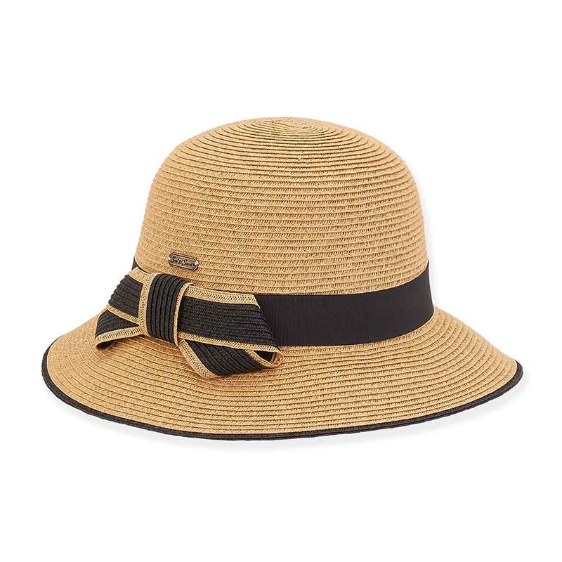 Small Brim Sun Hat with Straw Band – Sun ‘N’ Sand Hat Tan OS (57 cm)