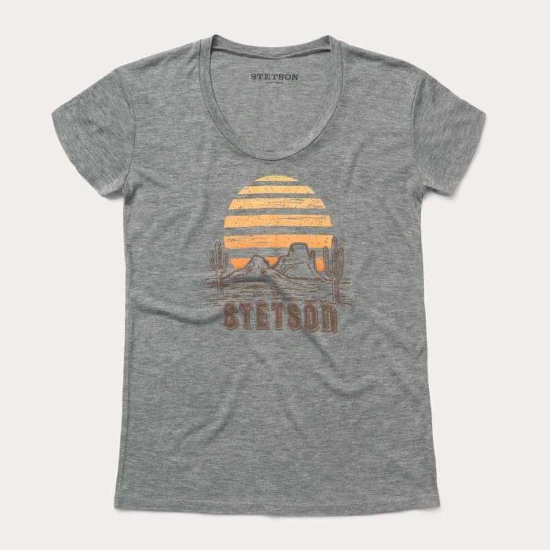Sunset Graphic Tee Grey XS