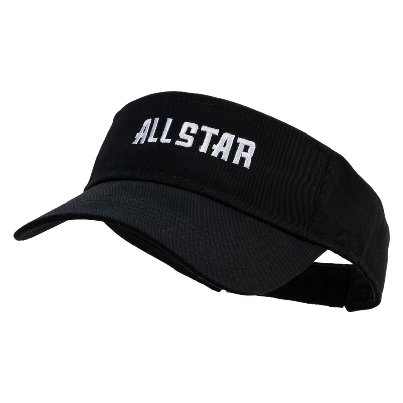 All Star Embroidered Cotton Twill Sun Visor Black One Size