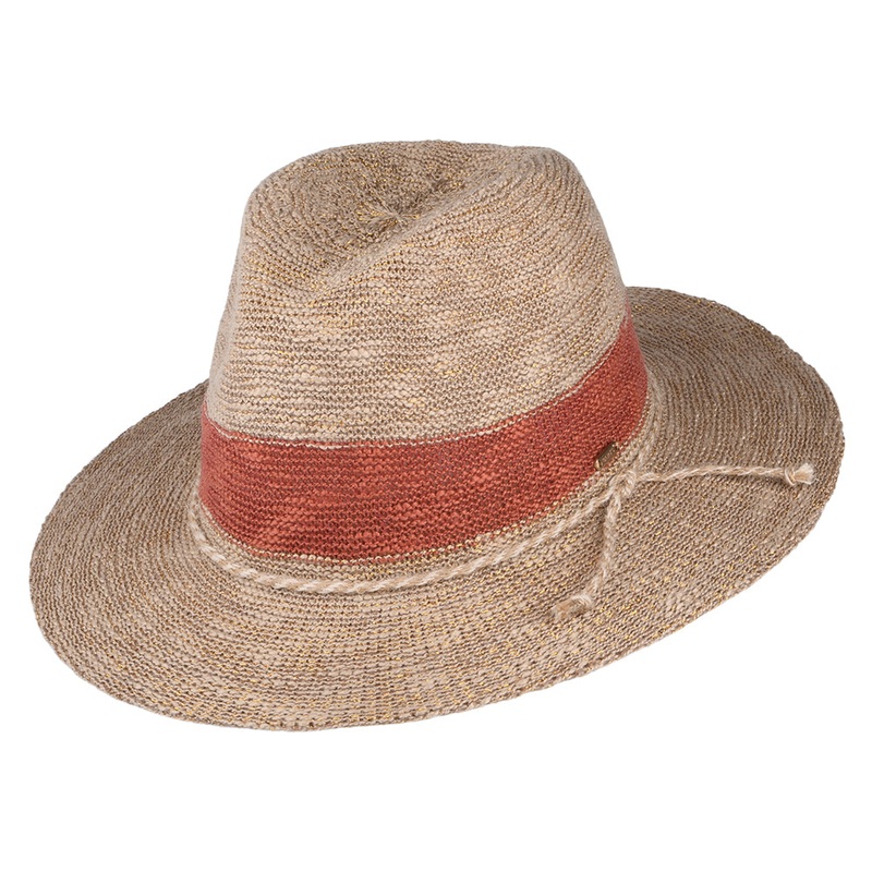 Barts Hats Ponui Fedora Hat – Light Brown-Ginger 1-Size