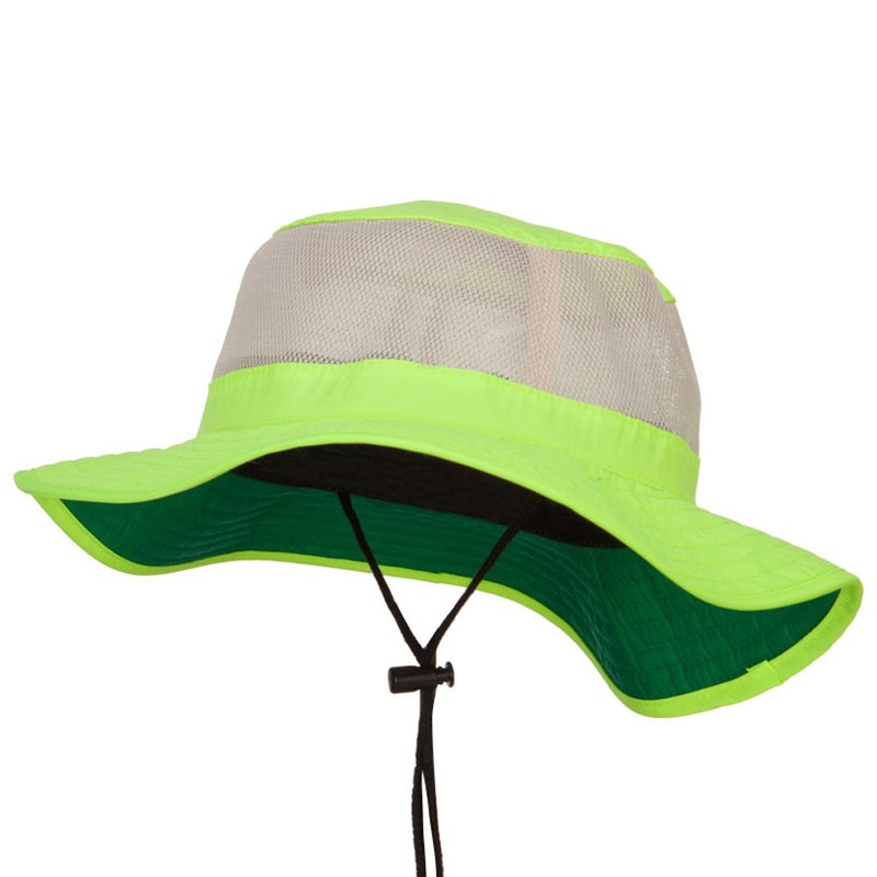 Big Size Safety Boonie Hat Neon Yellow 2XL-3XL