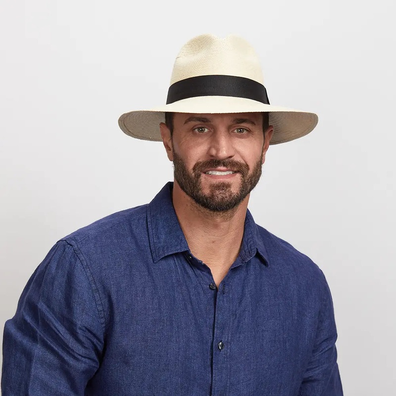 Caracas | Mens Panama Hat Fedora Natural SM