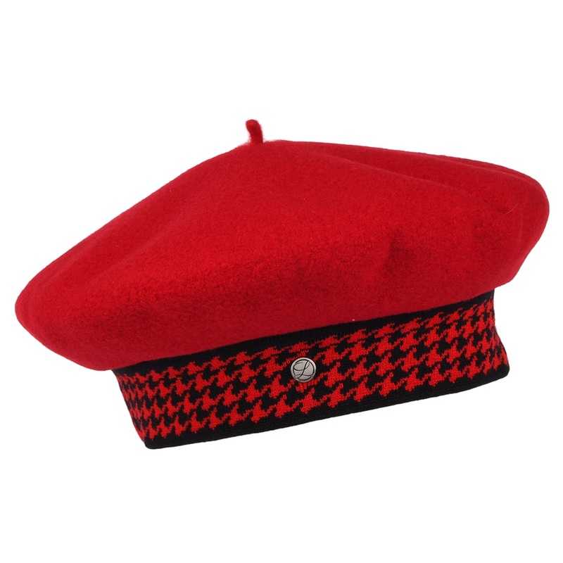 Hritage par Laulhre Hats Gabrielle Merino Wool Beret – Red 1-Size