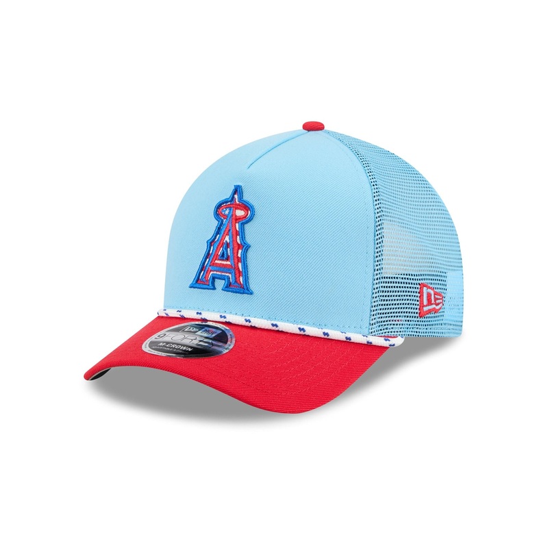 Los Angeles Angels Independence Day 2025 9FORTY M-Crown A-Frame Trucker Hat One Size