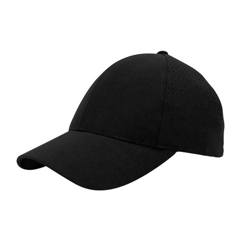 Mega Cap J7271 Perforated Performance Cap Black