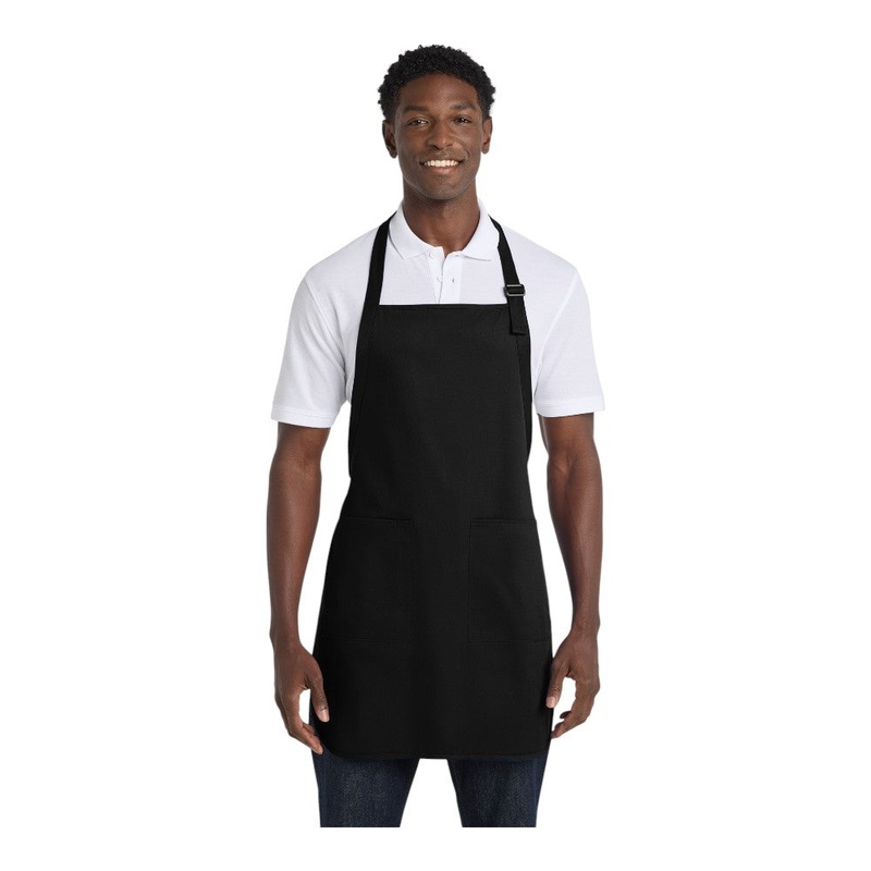 Port Authority A500 Full-Length Apron with Pockets Black