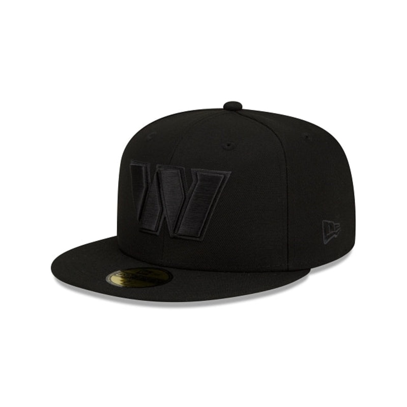 Washington Commanders Black On Black 59FIFTY Fitted Hat 6 7/8