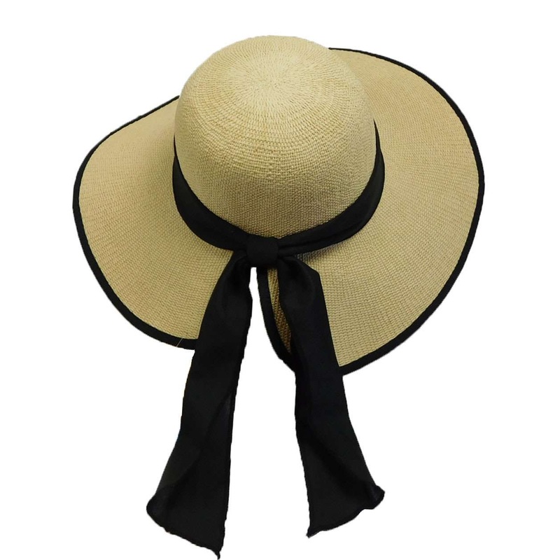 Woven Bangkok Straw Sun Hat with Split Brim – Boardwalk Style Natural Medium (57 cm)