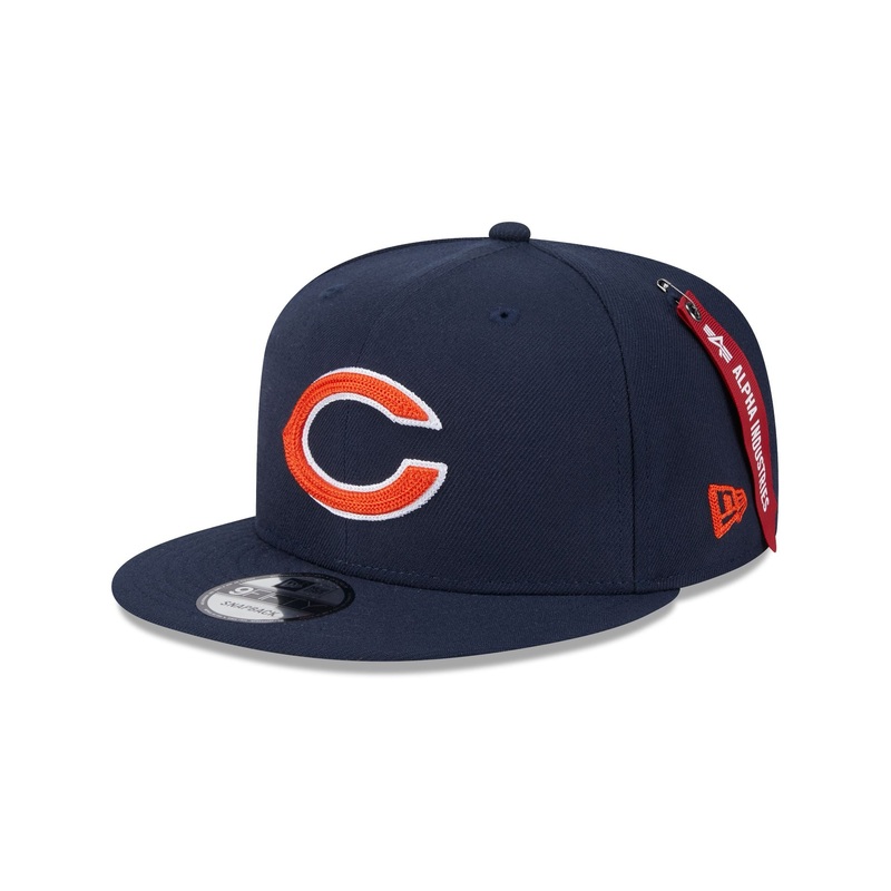 Alpha Industries x Chicago Bears Navy 9FIFTY Snapback Hat One Size