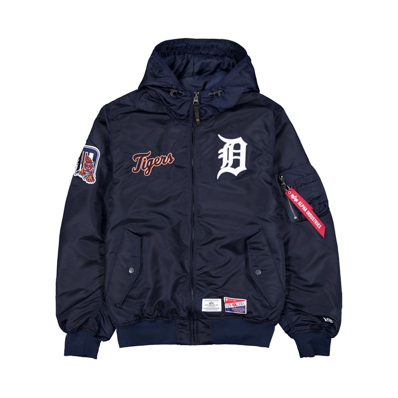 Alpha Industries x Detroit Tigers L-2B Hooded Bomber Jacket S