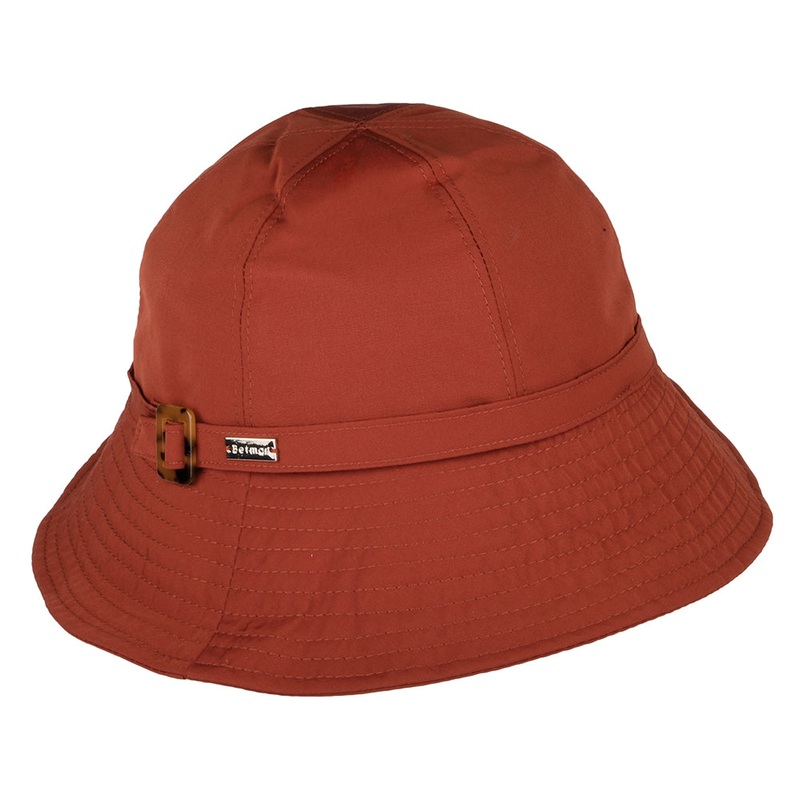 Betmar Hats Frederique Rain Cloche Hat – Burnt Orange 1-Size