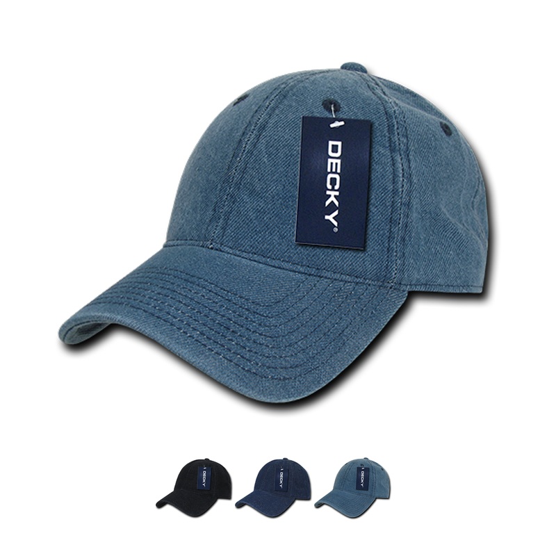 Decky 235 – 6 Panel Low Profile Relaxed Denim Cap Dark Blue