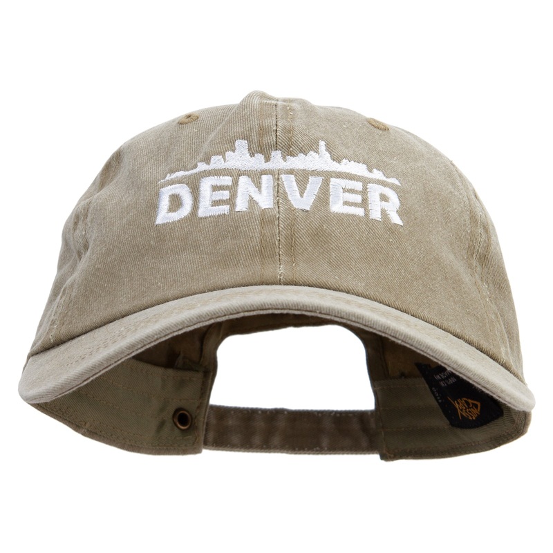 Denver City Skyline Twill Premium Pigment Dyed Cap Khaki One Size