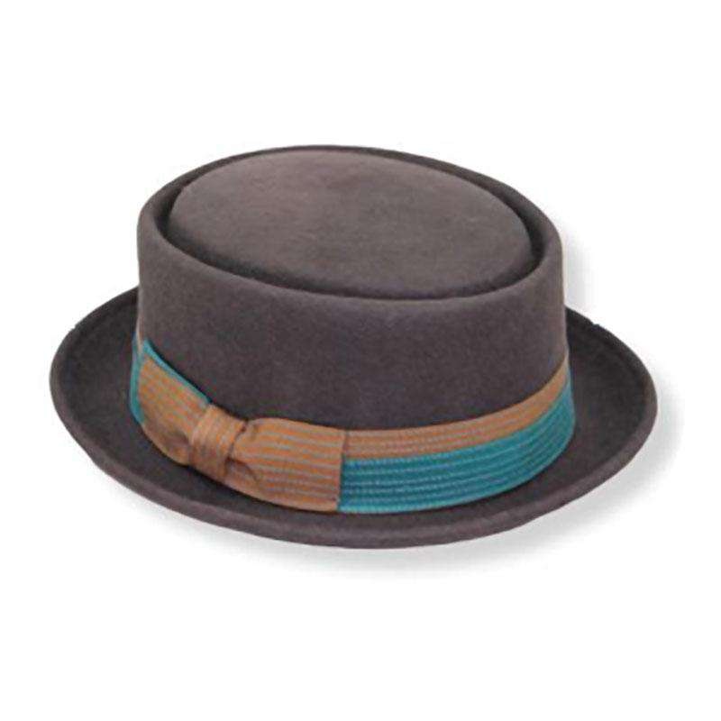 Gambler – Wool Felt Porkpie Hat by JSA for Men – Brown Brown Large (59 cm)