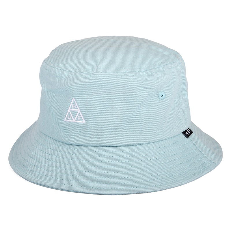 HUF Essentials Triple Triangle Cotton Bucket Hat – Sky Blue Small/Medium