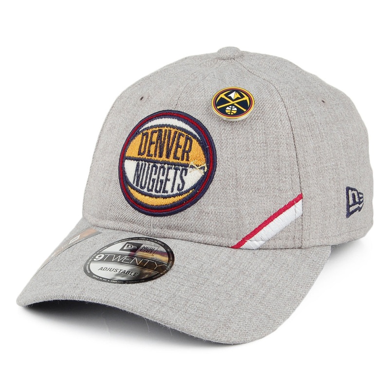 New Era 9TWENTY Denver Nuggets Baseball Cap – NBA Draft – Heather Grey Adjustable