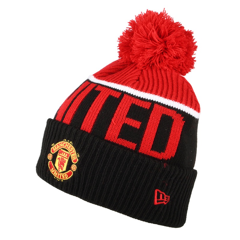 New Era Manchester United FC Bobble Hat – Sport – Black-Scarlet 1-Size