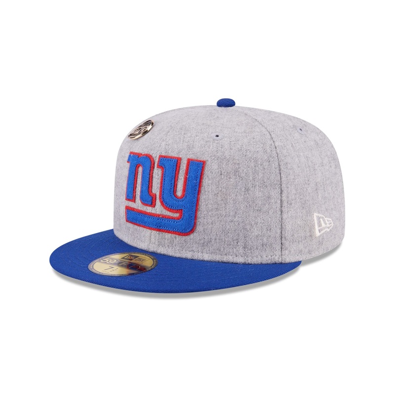 New York Giants 70th Anniversary Gray 59FIFTY Fitted Hat 7
