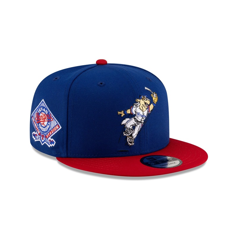 Texas Rangers Mascot Blue 9FIFTY Snapback Hat One Size