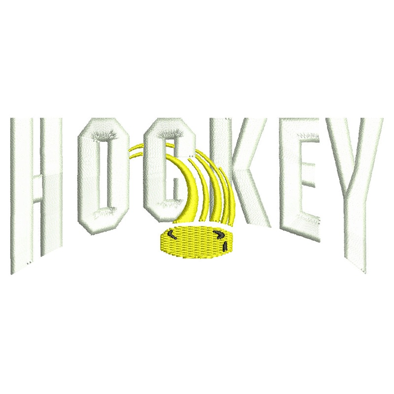 Words of Hockey with Puck Default Title One Size