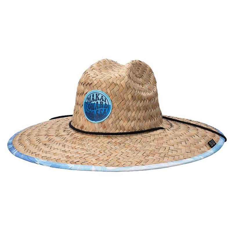 Artisan Lifeguard Hat with Wave Print Underbrim – Makai Hats Natural S/M (57 – 58 cm)