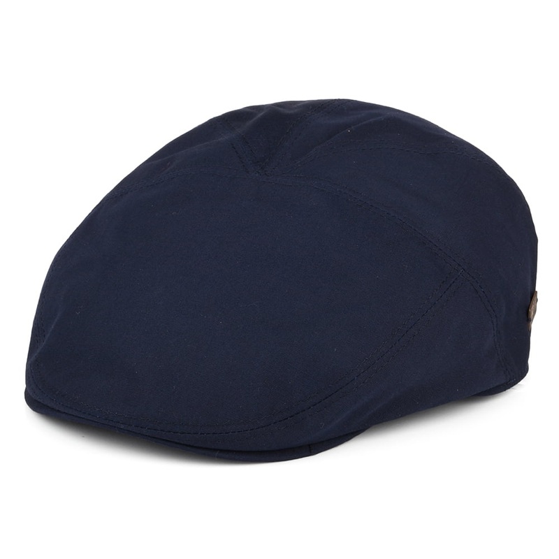 Bailey Hats Graham Showerproof Flat Cap – Navy Blue S